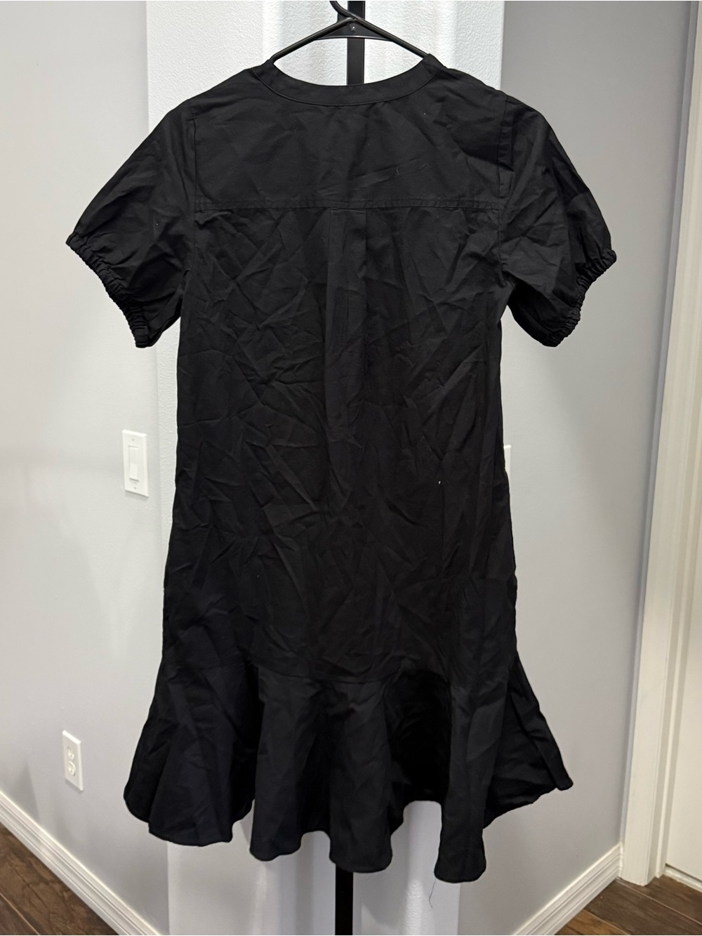 NWT!! J. CREW Factory Popover Dress Solid Black Travel Vacation Size 2T Tall - Picture 6 of 6